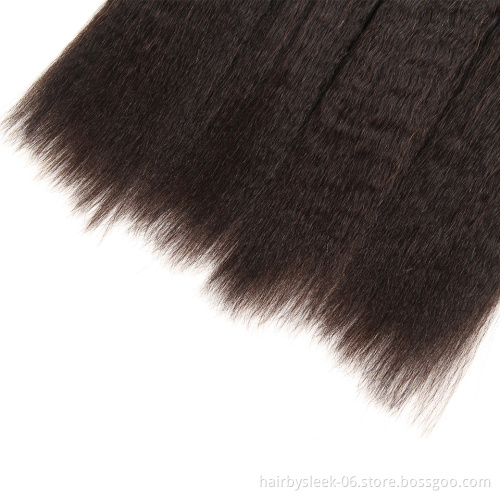 Rebecca Fashion Brazilian remy yaki straight bulk human hair 10 to 28 Inch natural color cheap 100% human hair bundles
